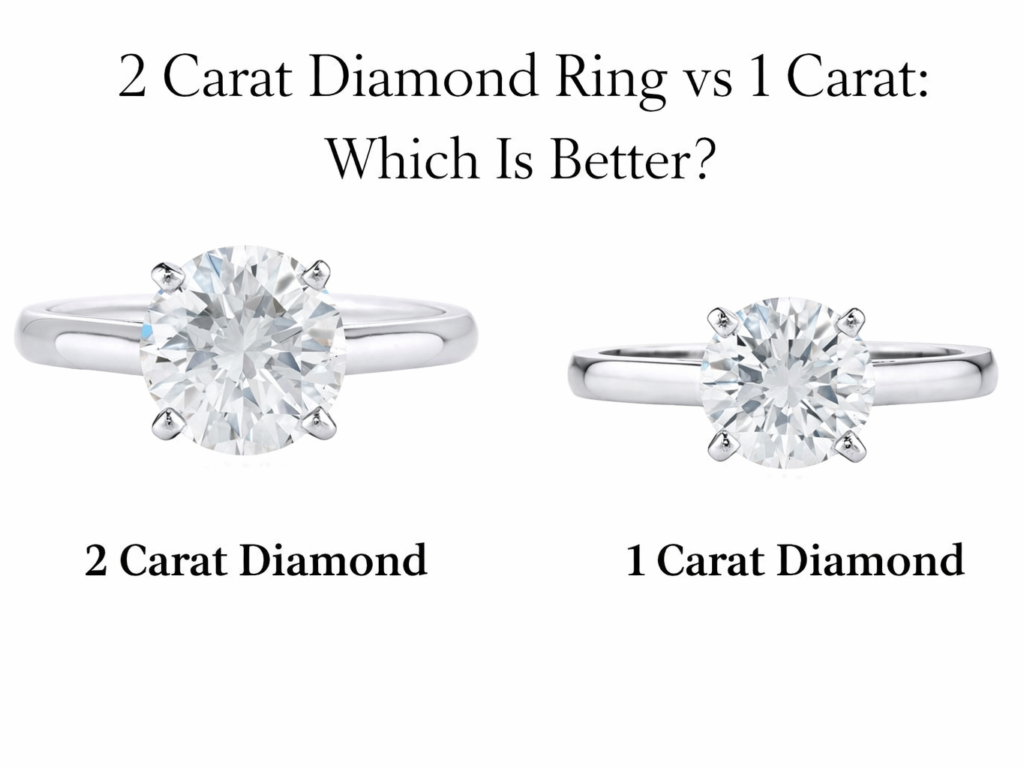 2 carat vs 1 carat