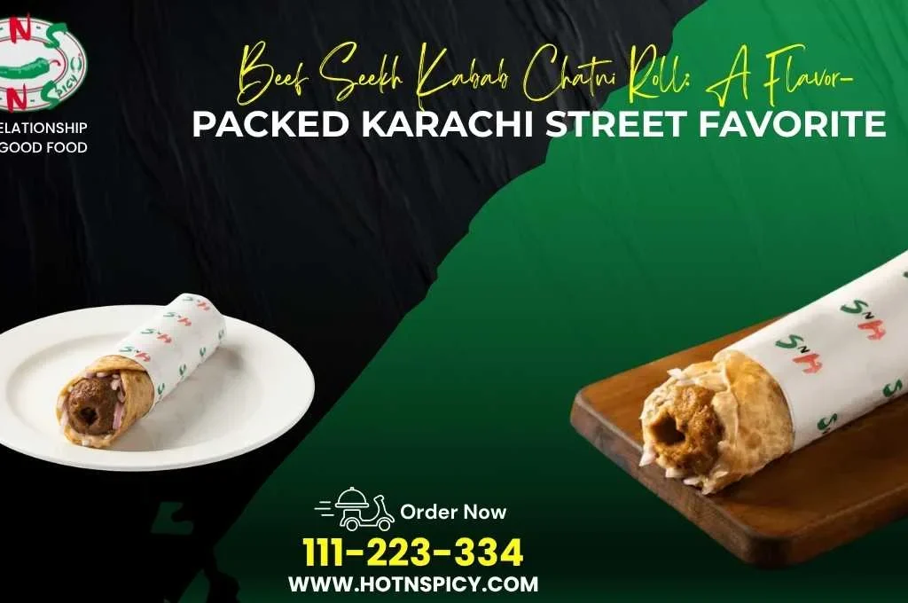 Best Beef Seekh Kabab Chatni Roll