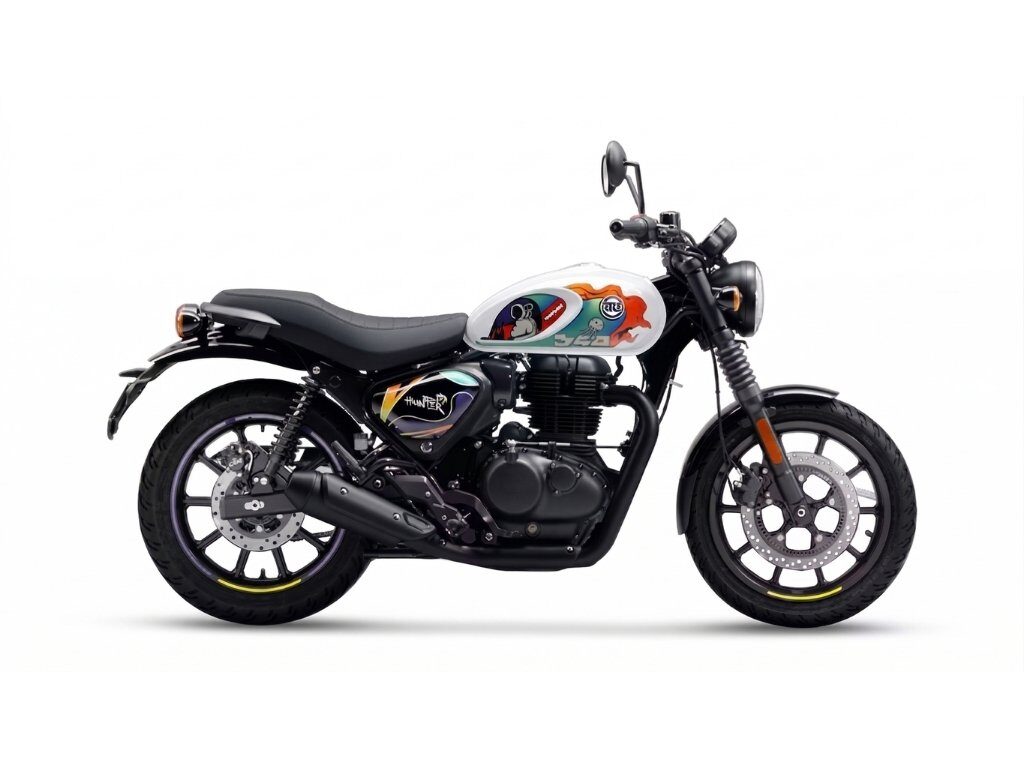 Royal Enfield Hunter 350 Moonshot White