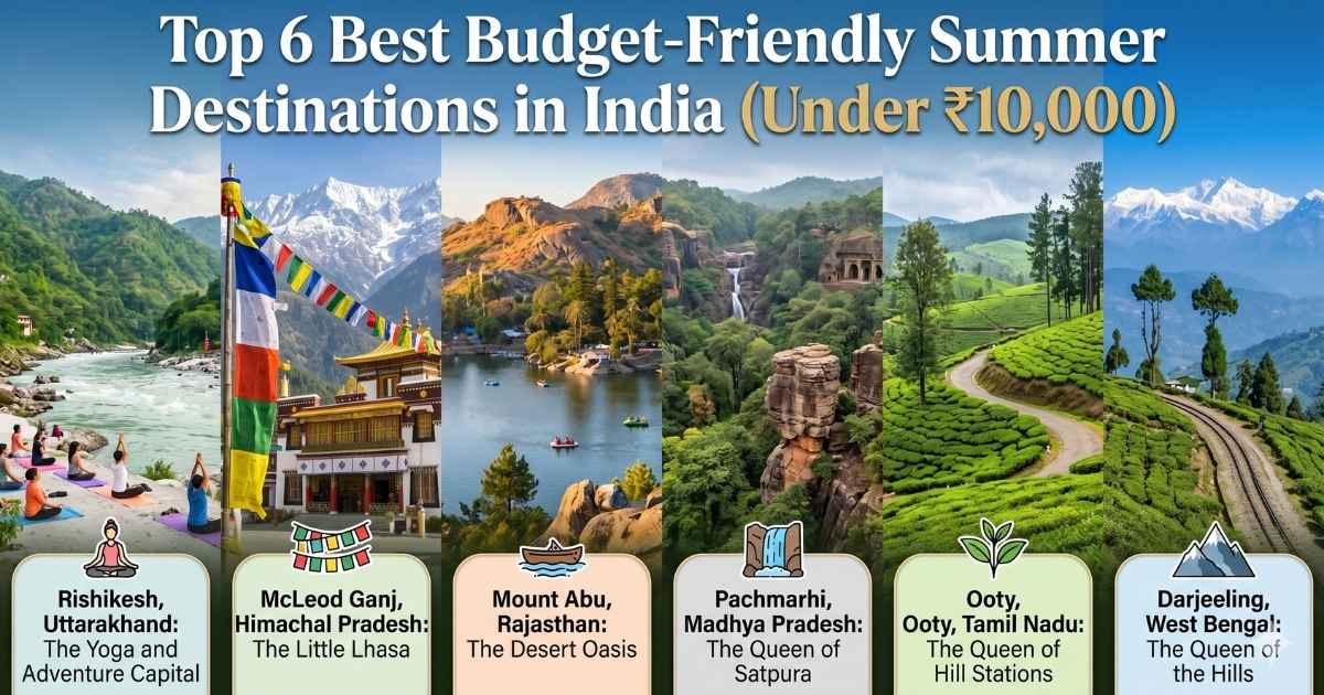 Top 6 Best Budget-Friendly Summer Destinations in India (Under ₹10,000)