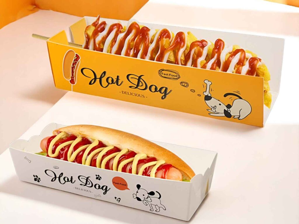 Custom hot dog boxes