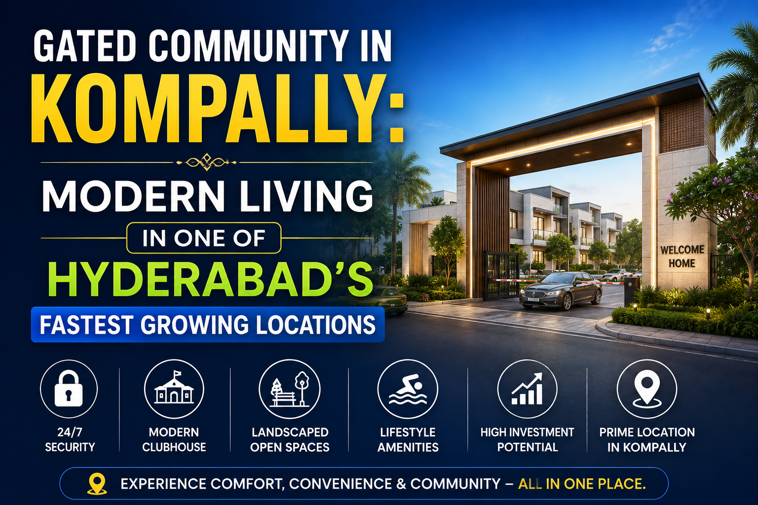 Gated Community in Kompally: Modern Living in One of Hyderabad’s Fastest Growing Locations