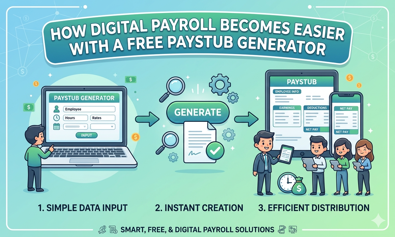 How Digital Payroll Becomes Easier with a Free Paystub Generator