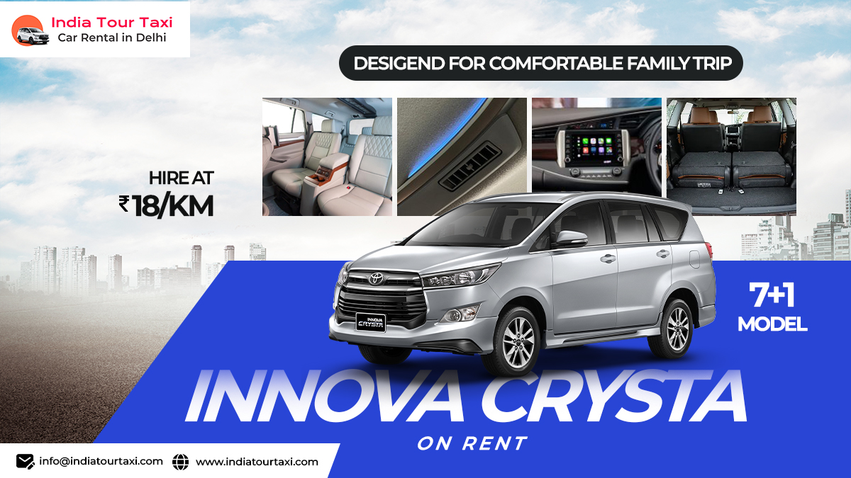 Innova Crysta on Rent in Delhi