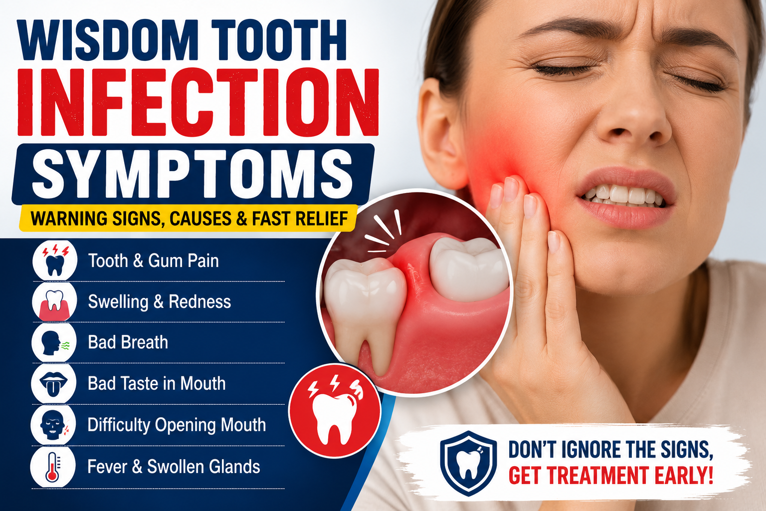Wisdom Tooth Infection Symptoms